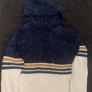 unique knit woven hoodie